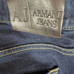 Giorgio Armani Dark Blue Jeans with Yellow Stitching